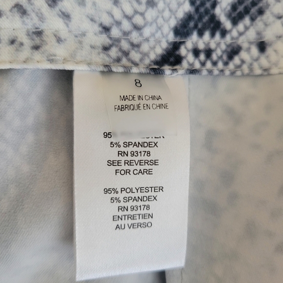 Tahari Snakeskin Print Wide-Leg Pants Women’s.  Size 8. Waist Waist 32" NWOT. - Picture 7 of 8